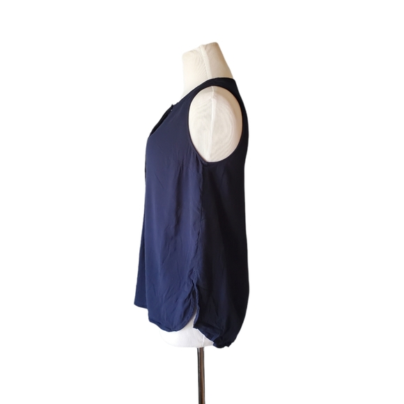 Madewell Womens Sz S Navy Blue Novella Henly Tank Top - Picture 5 of 8